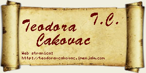 Teodora Čakovac vizit kartica